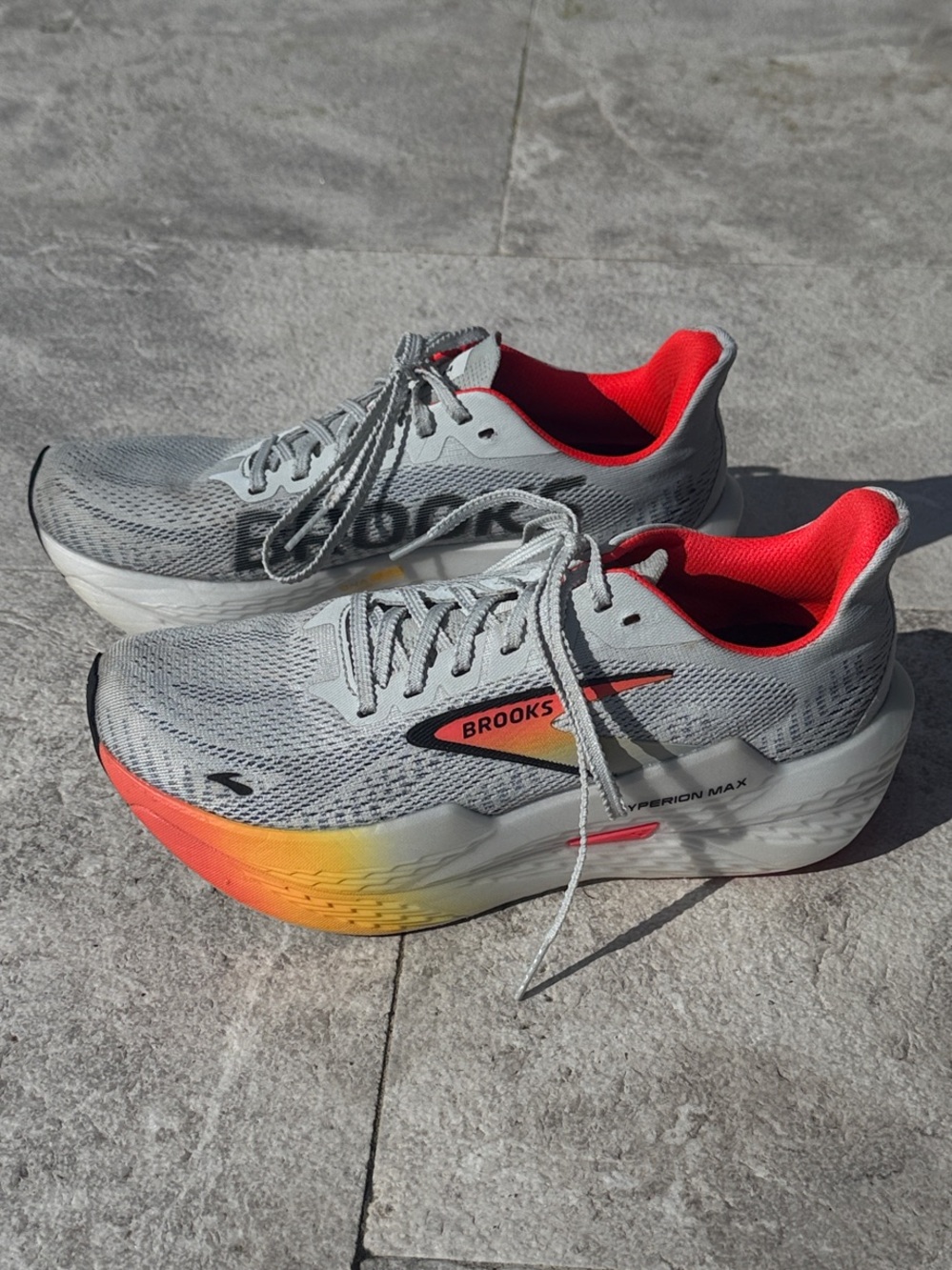 Brooks Hyperion Max 2 Women’s Running Shoes - Size 8 (Grey/Orange Gradient)